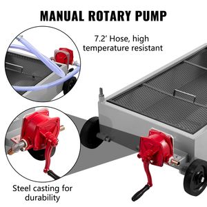 Attrezzo per Riparazione Auto: Vasca Pieghevole per Scarico Olio da 57L/15 Galloni con Grande Capacità e Pompa Manuale - Product Image 3