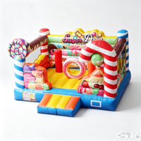 Château gonflable de magasin de bonbons, combo sportif, parcours de jeux, piste, décorations, château de saut extérieur, petit distributeur automatique de bonbons pour fête foraine