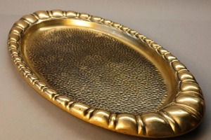 Assiette de service de table en laiton, design fantaisie fait main, style moderne, lavable au lave-vaisselle, durable, pour mariage, qualité supérieure - Product Image 2
