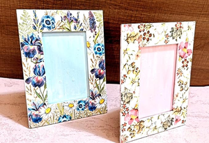 กรอบรูปเรซิ่นสไตล์ Shabby Chic งานแฮนด์เมด วาดลายด้วยมือ งานฝีมือ 3 มิติ ปรับแต่งสีและขนาดได้ วันดินโลก แบรนด์ FAIZA CRAFT - Product Image 5