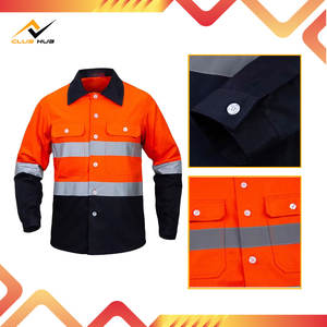 Camisa de Trabajo Reflectante de Alta Visibilidad, Manga Larga, Transpirable, de Algodón, Talla Grande, Uniforme de Seguridad, Logotipo Personalizado, Ropa de Trabajo de Alta Visibilidad - Product Image 2