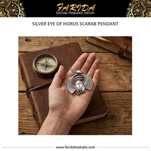 Joyas de Disfraz Faraónico para Mujer de Diseño Único y Calidad Premium, Plata Egipcia Vintage, Bañado en Plata, Ojo de Horus, Escarabajo, para Fiesta - Product Image 5