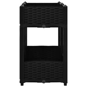 Jardinera Rectangular Mediana Elevada de Polipropileno Negro para Flores y Plantas - Product Image 4