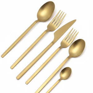 Ensemble de couverts en or champagne de qualité supérieure pour hôtel et restaurant - Product Image 1