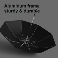 Parapluie pour femme avec poignée tête d'animal, canopy élargi de 107 cm, cadre en alliage d'aluminium, tissu nano imperméable, emballage en boîte cadeau