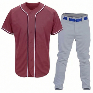 Conjunto de Uniforme de Béisbol de Secado Rápido y Transpirable, 100% Poliéster, Pantalones y Camiseta con Logotipo Personalizado, Ropa Deportiva Unisex para Adultos, Diseño Digital - Product Image 4