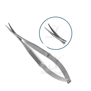 กรรไกรตัดตาเวสต์คอตต์ ใบมีดโค้ง/ปลายทู่ สแตนเลสสตีล ขนาด 4.5 นิ้ว ทนทาน ใช้ซ้ำได้ ไม่ผ่านการฆ่าเชื้อ สำหรับการผ่าตัดดวงตา - Product Image 2