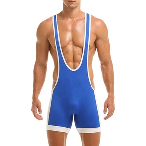 <b>Men</b> <b>Wrestling</b> <b>Singlet</b> Quick Dry Breathable Gym Tank Top Custom Design Competition Training One Piece Front Logo Polyester/Cotton - Product Image 1