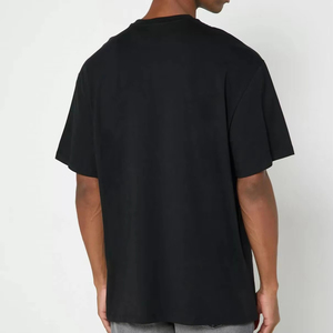 T-shirts vintage pour hommes à manches courtes en coton/fibre de bambou respirant, motif tricoté, col rond, logo personnalisé brodé - Product Image 4