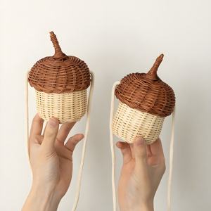 Innovative <b>small</b> children acorn shaped bag best selling kids gift <b>handbags</b> lovely hazel nut shape shoulder bags - Product Image 5