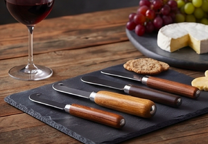Admirable Design Cheese <b>Knives</b> Cutlery <b>Set</b> In Stainless Steel With Wooden Handle Unique Bottle Shape Handles Perfect for Kitchen - Product Image 6