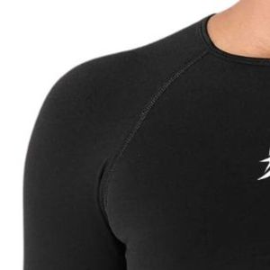 Black <b>Women's</b> Seamless Long Sleeve Crop <b>Top</b> <b>Compression</b> Gym Shirt Fitness Yoga Workout Activewear Stretch Athletic Training - Product Image 5