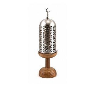 Concept Home CMC-IB291 Stainless Steel Eco-friendly Long-lasting Incense Burner Acacia Wood Base Perforated Lid Aromatic - Product Image 3