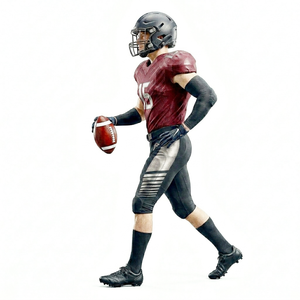 Moisture Wicking Fitted American Football Jersey with Pant Comfortable to use of All Seasons Custom Sublimation Printed Clothes - Product Image 3