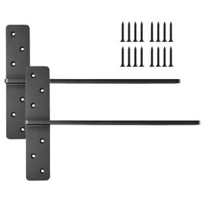 2 staffe a T in acciaio massiccio per carichi pesanti, capacità 200 libbre/90 kg, 18x2,89x12/457,2x73,5x304,8 mm, acciaio massiccio - Product Image 6