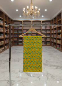 Tela Popelina de Algodón 100% Peinado, Ligera, Transpirable, Absorbente de Humedad, Ecológica, Orgánica, Estampada en Amarillo para Niñas y Niños - Product Image 3