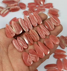 Pierre précieuse de qualité supérieure, rhodochrosite, paire de pierres brutes, cabochons, pierres facettées, cristaux naturels, fabricant en gros, Inde - Product Image 1