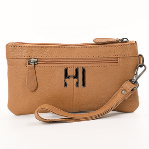 Pochette portefeuille en cuir de vachette Hairon façonné, style western, sac à main organisateur - Product Image 3