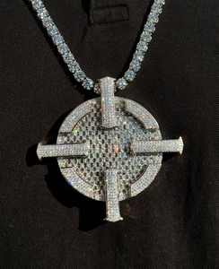 Pendentif Lettre Personnalisée Forme Originale Hip Hop Plaqué Rhodium/Argent Double Couche Breloque Nom Logo Bijoux Fins Moissanite GIA - Product Image 3