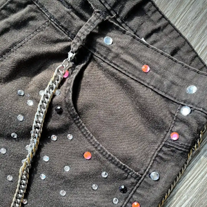 Pantalones Cortos de Mezclilla Personalizados de Alta Costura con Pedrería, Brillantes, de Alta Calidad, Diseño Premium, 100% Algodón para Hombre - Product Image 6