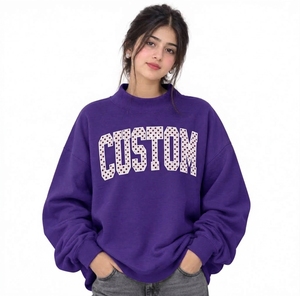 Suéter Oversize de Cuello Alto para Mujer, Mezcla de Algodón, Manga Larga, Puños Acanalados, Ropa Casual, Fabricante ODM - Product Image 1