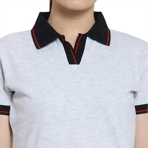 Wholesale Polo T-Shirts Women's Golf Team Polo Shirt Custom Printing Logo Soft Polyester Cotton Short Women Polo Shirts - Product Image 4