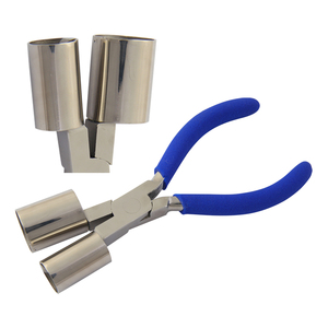 Double Cylinder Bracelet Bending Pliers Cylinder Sizes 1in & 3/4in Size 160mm W/out Spring & Matt <b>Foam</b> Handles Lap Joint - Product Image 1