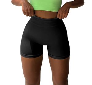 Shorts Deportivos de Algodón Duraderos para Mujer, Decoración con Botones de Lazo, Ajuste Ceñido, Transpirables, de Secado Rápido, Tela Oxford, para Yoga y Running - Product Image 4