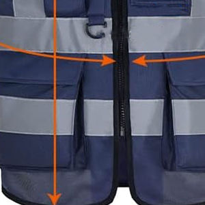 Chaleco de Seguridad de Alta Visibilidad ANSI Clase 2, Resistente, con Logotipo Personalizado, Múltiples Bolsillos, Malla Reflectante Ajustable - Product Image 5