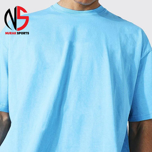 T-shirt NURAK Homme Oversize Extrême 100% Coton Écologique avec Logo Personnalisé OEM 220g Unisexe Streetwear Hip Hop Vintage Homme 2026 - Product Image 4