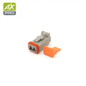 Deutsch-Conector de cableado automático macho hembra con sello de terminal serie DT, conector de cableado automático, macho, 2/3P/4P/6P/4P/6P/12P