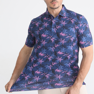 Polo de Manga Corta con Estampado de Cebra para Hombre, Corte Regular Informal, Tejido Transpirable, 100% Poliéster - Product Image 2