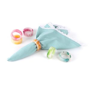 Anillos de Servilleta Modernos de Resina Premium, Coloridos, para Decoración de Mesa, Ideales para Bodas, Fiestas, Hogar, Restaurantes y Hoteles - Product Image 2