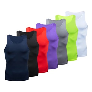 Men Solid Knitted Mesh <b>Singlets</b> Quick Dry Polyester <b>Running</b> Breathable Casual O-Neck Custom Logo Basic Style Sports <b>Singlet</b> - Product Image 5