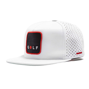 หมวกแก๊ปแบบ Snapback สีขาว ตาข่าย ระบายอากาศได้ดี ปรับขนาดได้ เหมาะสำหรับผู้ใหญ่ ใส่ได้ทั้งชายและหญิง 6 แผง สวมใส่สบายๆ ในฤดูใบไม้ผลิและฤดูร้อน - Product Image 1