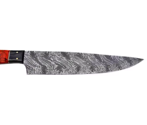 Cuchillo de Chef Artesanal de Acero de Damasco, Mango de Madera Hecho a Mano, Cuchillo de Cocina Japonés, OEM ODM - Product Image 3