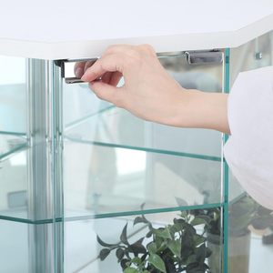 Vitrina de Vidrio Templado Simple y Moderna TMG-G309-MR, Mueble de Almacenamiento para Sala de Estar, Muebles para el Hogar, Apartamentos y Hoteles - Product Image 5
