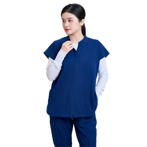 HOT SELLING Hospital Medical Clothing Rayon/PE/Spandex Canvas Fashionable floral medical <b>scrubs</b> sets women nurse <b>scrubs</b> wide leg - Product Image 1