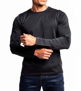 Camiseta de Algodón de Manga Larga para Hombre, Premium, Lisa, Corte Regular, Etiqueta Privada, Lista para Impresión, Stock Disponible, Venta al Por Mayor - Product Image 1