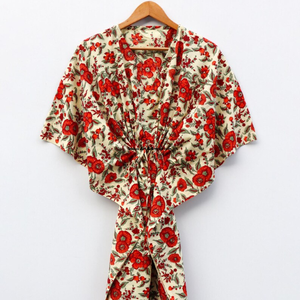 Wholesale Hand Block Printed Cotton <b>Kaftan</b> Block Printed Cotton <b>Beach</b> <b>Kaftan</b> Women Party Dress Wear Night Maxi Dress - Product Image 2