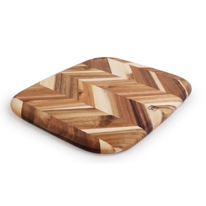 Wooden Chopping Block Rectangle Anti Slip Kitchen <b>Board</b> Solid Wood Chevron Pattern - Product Image 3