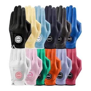 Genuine Leather Waterproof Golf Gloves with Hook and Loop Closure Non-Slip for Left Hand Men Women - Product Image 1