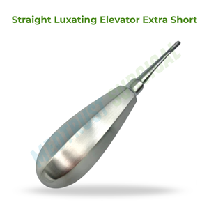 Elevador manual de luxación recto de acero inoxidable con hoja de 3 mm de ancho, mango 503 extra corto, instrumento quirúrgico dental para dientes - Product Image 2