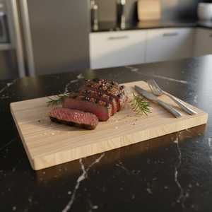 Tabla de Cortar y Plato para Servir de Bambú, Duradera, Forma Rectangular, 12 mm de Grosor, Apta para Lavavajillas - Product Image 1