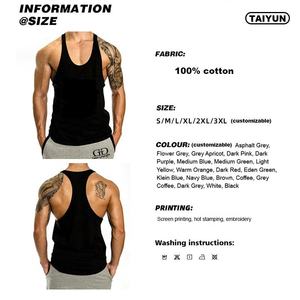 Camiseta sin mangas de algodón roja con cuello en V para hombre, logotipo personalizado impreso en la parte delantera, estilo casual transpirable, chaleco deportivo sin mangas de algodón unisex para hombre - Product Image 4