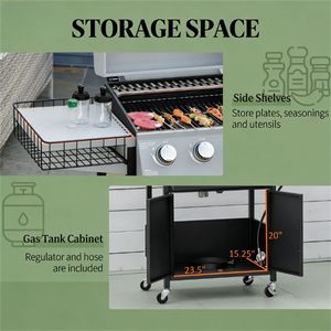 Barbecue à gaz d'extérieur, brûleur pratique pour la cuisson en plein air - Product Image 3