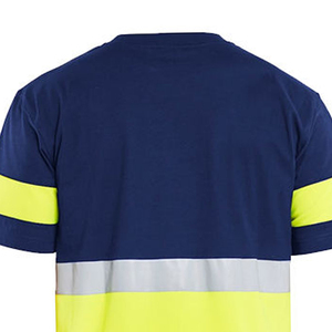 High Quality Custom Made <b>Men's</b> Hi Visibility Short Sleeve <b>Work</b> T-<b>Shirts</b> Breathable Heavy Duty Fabric <b>Men</b> Workwear T <b>Shirt</b> - Product Image 6