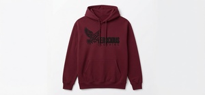 Sweat-shirt à capuche personnalisé Aigle Féroce Gris Foncé Oversize Streetwear Décontracté Athlétique Hommes Femmes Vente en Gros OEM - Product Image 5