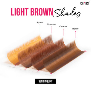 Charmlash Fournisseur en gros d'extensions de cils, extensions de cils bruns 0.03, cils PBT de haute qualité, cils individuels - Product Image 4