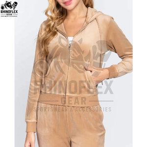Trending Products New Arrivals Cotton Ladies <b>Velour</b> <b>Tracksuits</b> Velvet Crop Hoodies And Pants Sets Women 2 Pieces For Girls - Product Image 3
